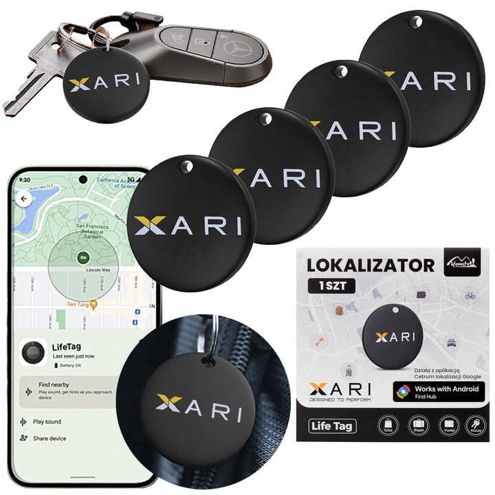 4x Lokalizator GPS Life Tag Lifemate XARI Android do plecaka kluczy