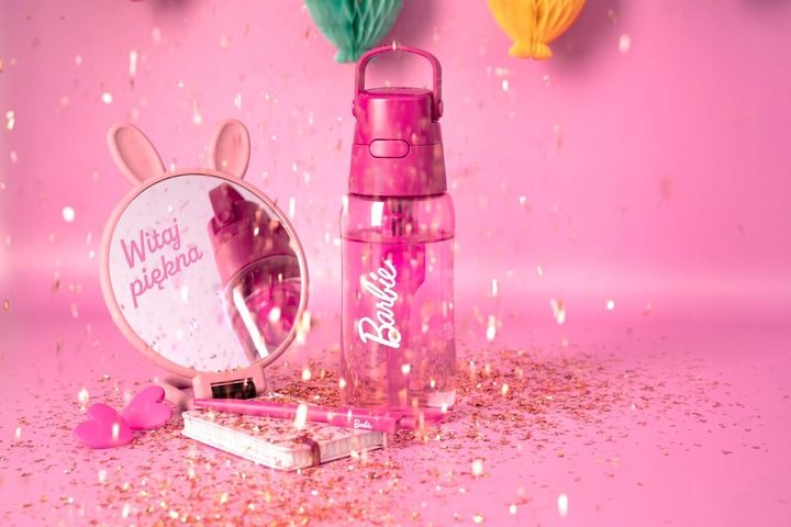 Butelka filtr filtrująca Dafi Solid 0,5 l BARBIE różowy z długopis GRATIS