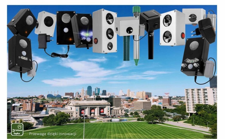 Hermetyczny odstraszacz ultradźwiękowy kun szczurów i myszy, zmienny dźwięk