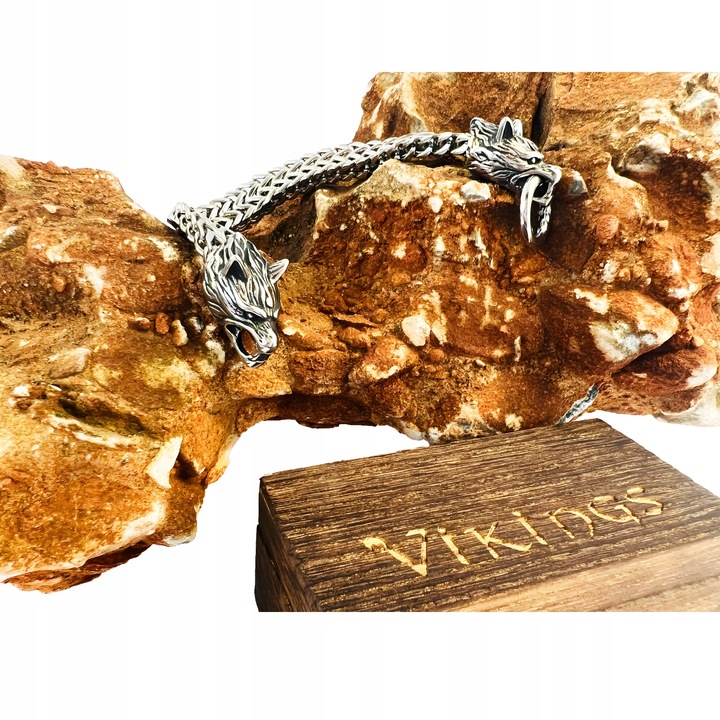 Bransoletka męska VIKING pudełko torebka prezentowa dla mężczyzny 21,5 cm