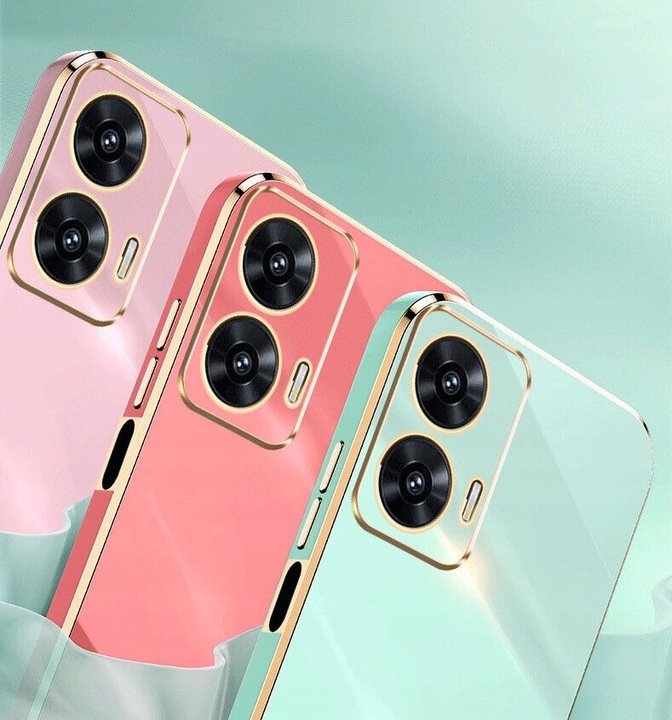 ETUI GLAMOUR GOLD CASE PLATING do MOTOROLA MOTO G85 5G +SZKŁO HARTOWANE