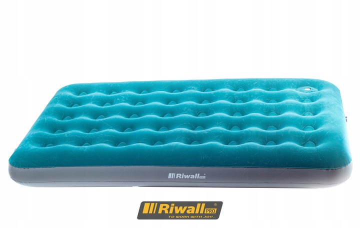 Materac dmuchany Riwall RRD-02 - 191×137×22 cm – welurowy 2-os