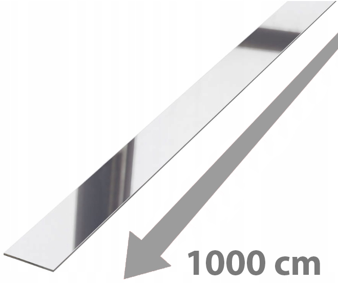 Listwy Chrom Taśma Ozdobna Samoprzylepna Srebrna Dekoracyjna Lustro 2cm 10m