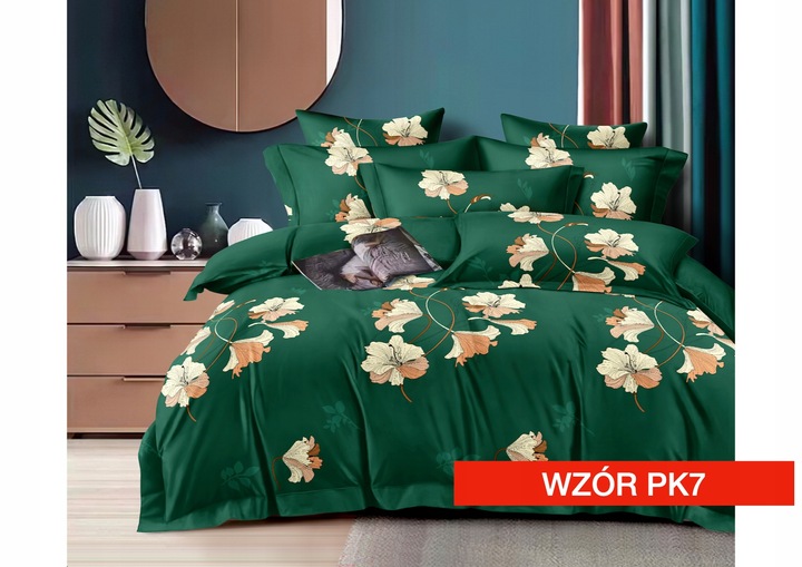 POŚCIEL ANTYALERGICZNA SATYNOWA 220x200 i 2x 70x80 KOMPLET 3 CZĘŚCI WZORY