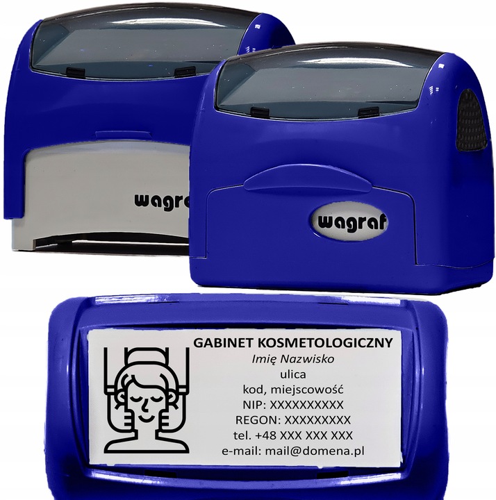 Wagraf A4 PIECZĄTKA do 8 wersów - 12 kolorów obudowy