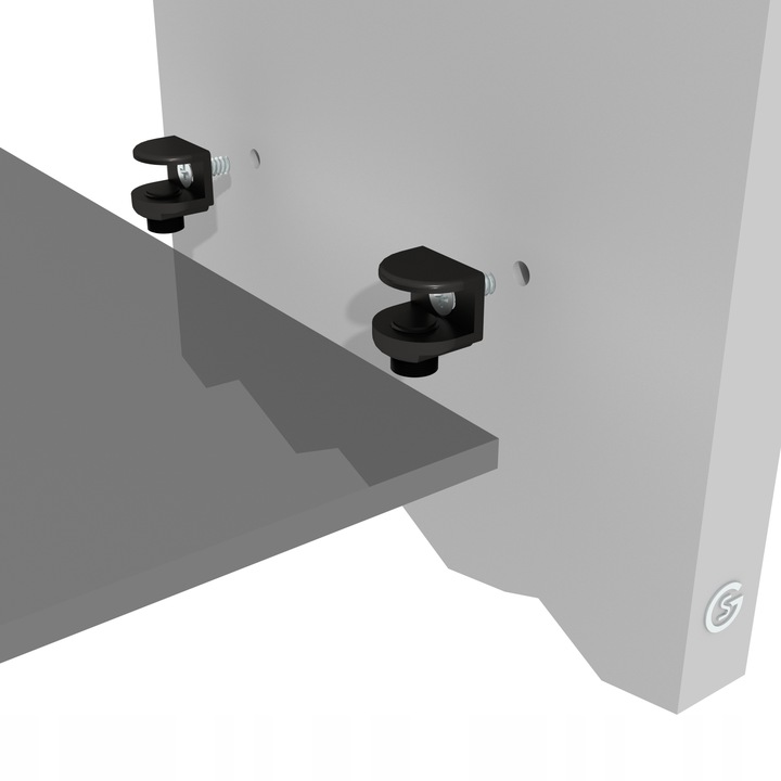 20X CZARNA PODPÓRKA DO PÓŁKI SZKLANEJ, WSPORNIK PÓŁKI PODPÓRKA NA