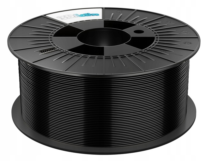 Filament PLA+ do drukarek 3D 3DACTIVE Czarny matowy 1,75mm 1kG 600mm/s