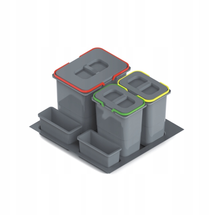 KOSZE NA ŚMIECI + NAKLEJKI REJS PRAKTIKO DO 600mm POTRÓJNY - 1X15L /
