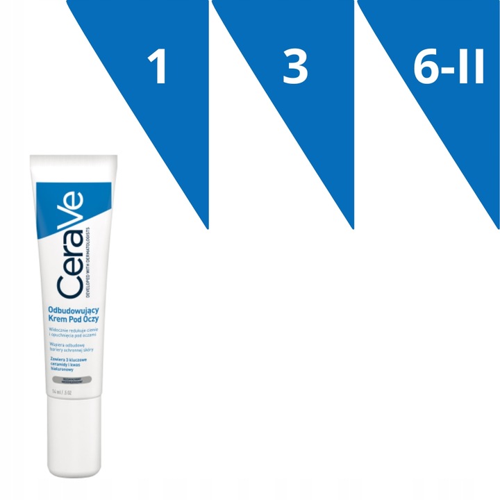 Krem pod Oczy CeraVe Odbudowujący Redukcja Cieni Opuchnięcia pod oczami 14g