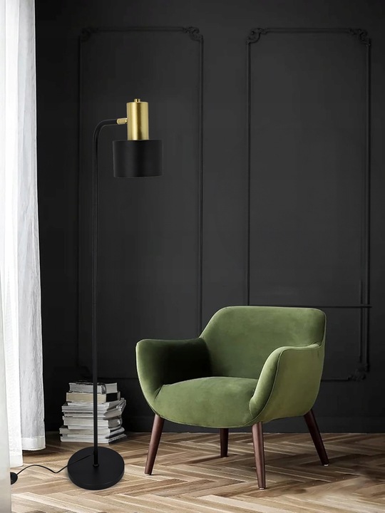 Lampa Stojąca Podłogowa LED Lampka Do Czytania Nocna 1X E27 Włącznik