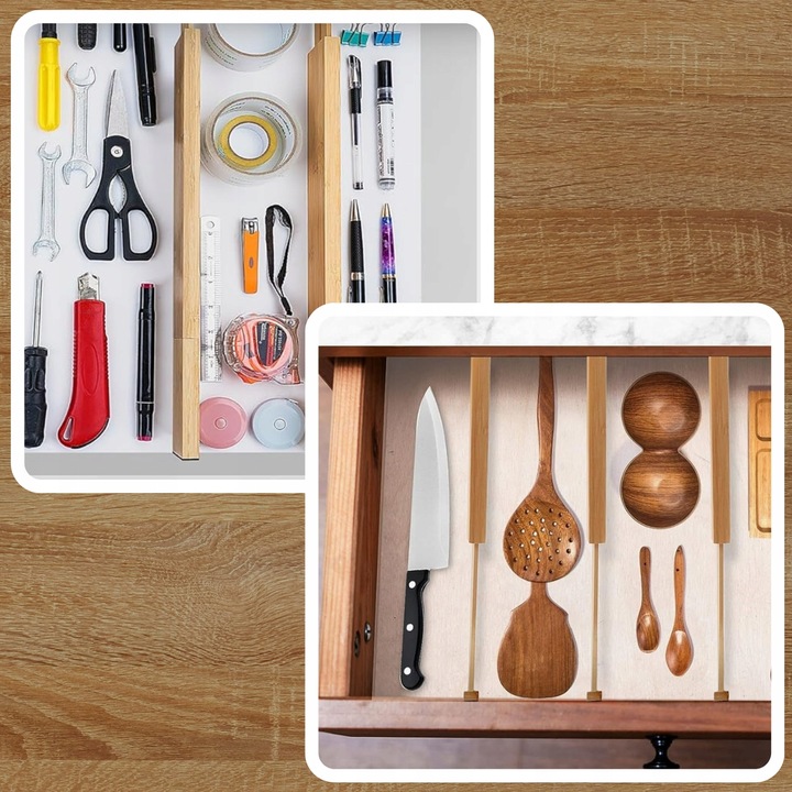 4x ORGANIZER WKŁAD DO SZUFLADY SZUFLAD SZAFY PRZEGRÓDKA SEPARATOR PODZIAŁKA