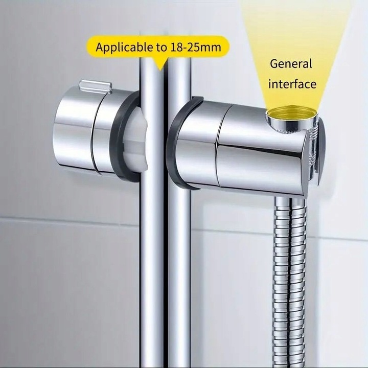 Uchwyt na słuchawkę do drążka prysznicowego m22/25 uniwersalny chrom