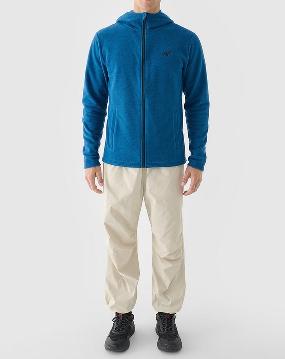 4F POLAR BLUZA POLAROWA Z KAPTUREM ROZPINANA NIEBIESKA M290 r. M