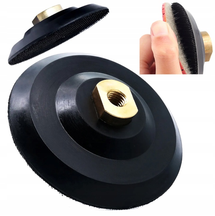 GUMOWY DYSK 125mm NA RZEP M14 DO TARCZ SZLIFIERSKICH POLERSKICH