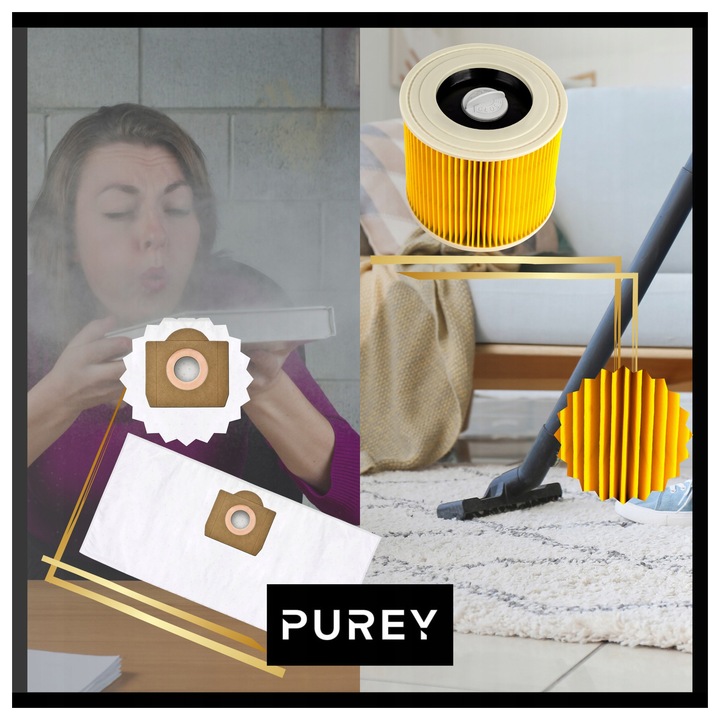 Worki do odkurzacza Karcher WD3 WD2 KWD3 SE4 SE4001 z filtrem PUREY 10