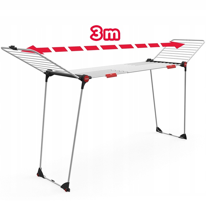 SUSZARKA NA PRANIE UBRANIA XXL VILEDA Infinity flex 3m balkonowa