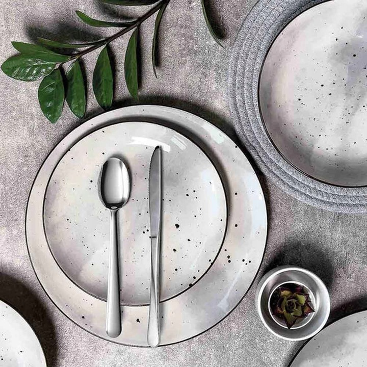 KOMPLET PORCELANA ZESTAW TALERZY SERWIS OBIADOWY TALERZE 18el WZÓR