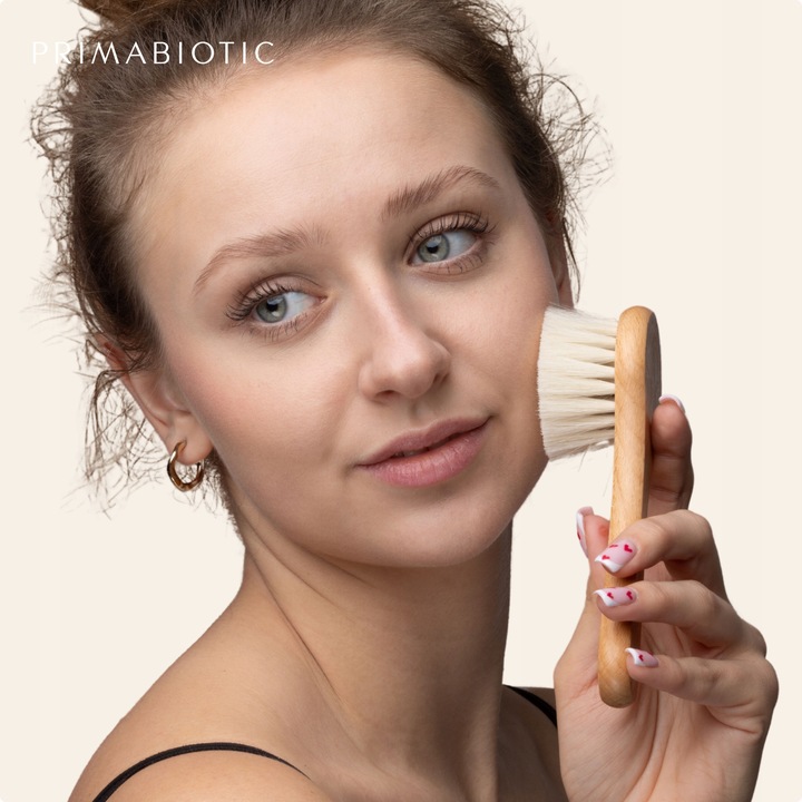 SZCZOTKA DO MASAŻU TWARZY PRIMABIOTIC + WORECZEK Idealna Do