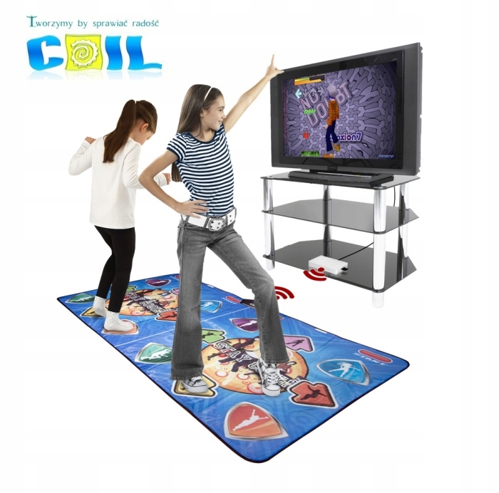 MATA MUZYCZNA PODWÓJNA TAŃCZENIA HDMI BEZPRZEWODOWA DLA DZIECI 32BIT 6W1 TV