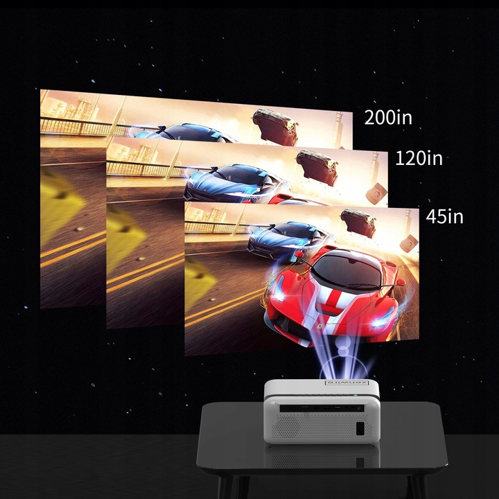 Mini Projektor do Telefonu Smartfona Przenośny Mały Rzutnik Android WiFi 4K