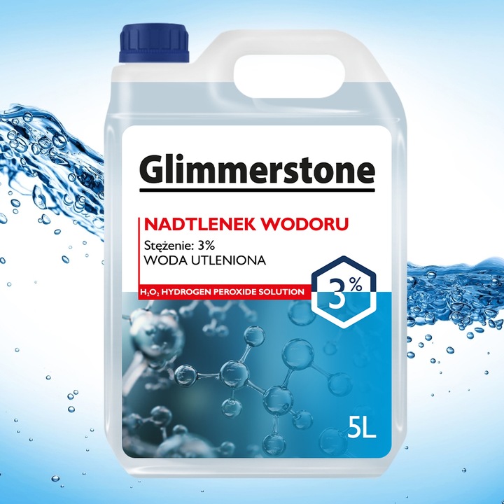 NADTLENEK WODORU 3% WODA UTLENIONA 5L - ODKAŻANIE WYBIELACZ DEZYNFEKCJA