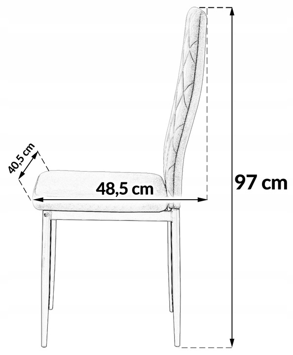 KRZESŁO PIKOWANE WELUR SALON JADALNIA KUCHNIA WYSOKIE MARK KT118 SZARE