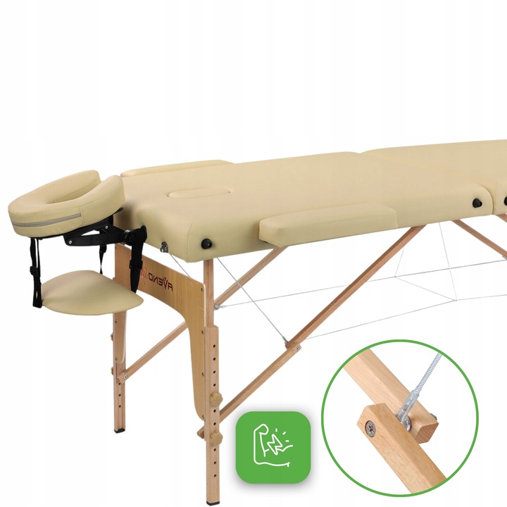 ŁÓŻKO STÓŁ DO MASAŻU SKŁADANY SOFIA LIGHT WYSOKI KOMFORT PIANKA 5CM