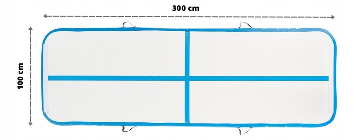 MATA GIMNASTYCZNA DMUCHANA ŚCIEŻKA AKROBATYCZNA 3m MATERAC ĆWICZEŃ