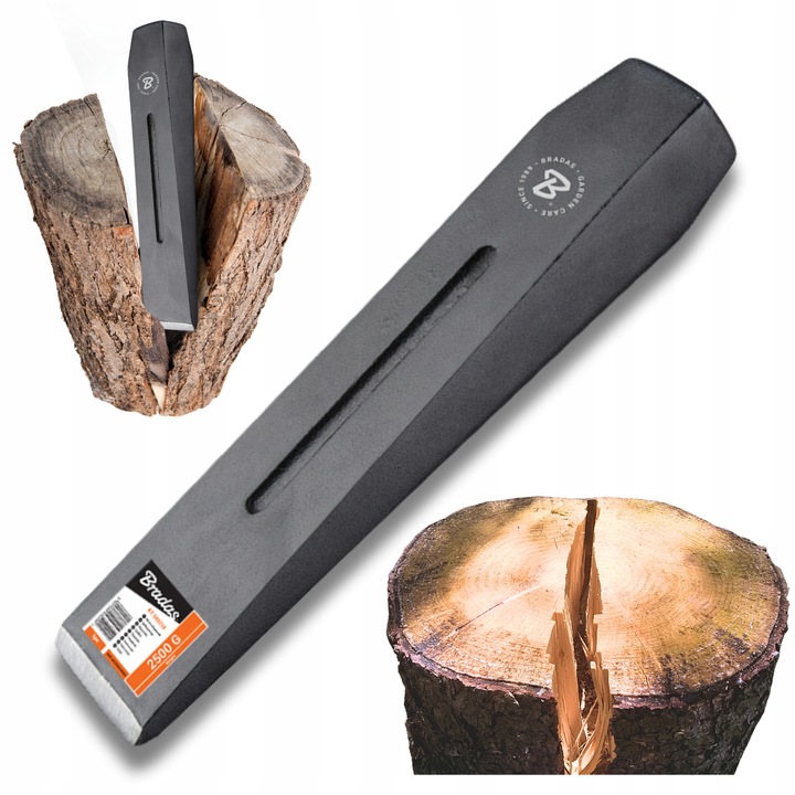 Klin do rozłupywania drewna 2,5 kg drzewa Rąbanie Stal Hartowana Mocny