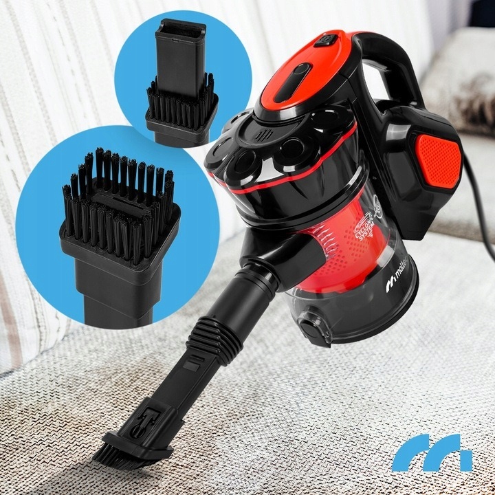 MOCNY LEKKI MAŁY ODKURZACZ RĘCZNY PIONOWY CYKLONOWY BEZWORKOWY NA