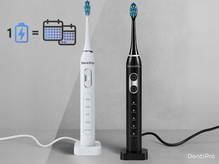 Zestaw 2x Szczoteczka Soniczna do Zębów + Etui + 8 Końcówek - Elektryczna