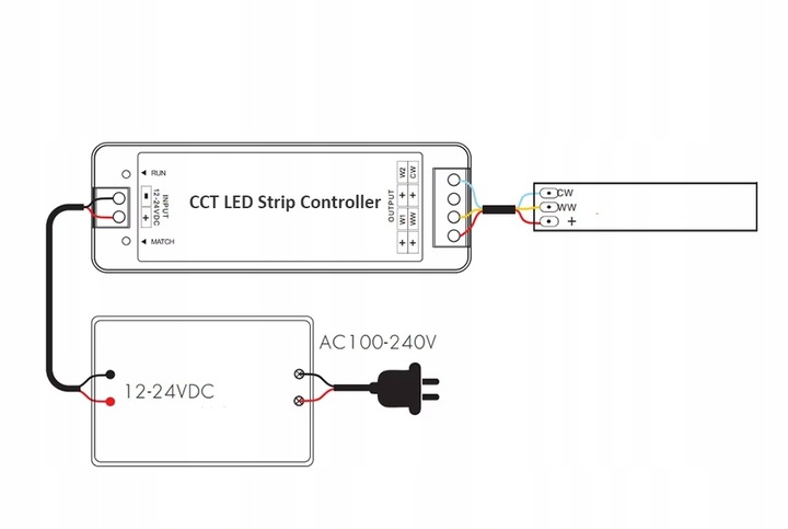 Taśma LED Neon COB 24V 10m 608d CCT 2700-6500K BIAŁA CIEPŁA NEUTRALNA