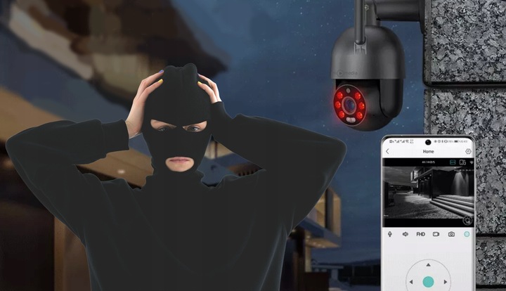 KAMERA OBROTOWA IP WiFi ZEWNĘTRZNA 8MPx ULTRA HD 6x ZOOM DETEKCJA 4K ICsee