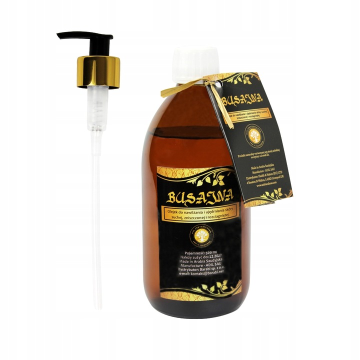 OLEJEK BUSAJNA 500 ML UJĘDRNIAJĄCY NAWILŻAJĄCY SKÓRA SUCHA