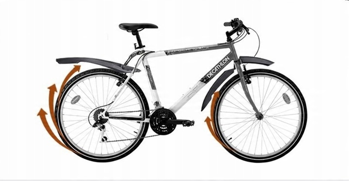 BŁOTNIKI ROWEROWE ZESTAW KOMPLET PRZÓD TYŁ WACHLARZE 26 27 28 29 CZARNY