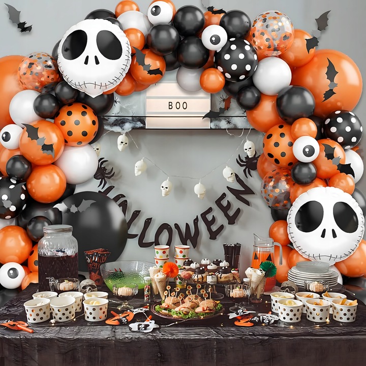 ZESTAW BALONÓW GIRLANDA BALONOWA HALLOWEEN PRZYJĘCIA ZESTAW DEKORACJA 116el