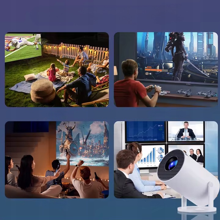 Projektor LED HY300PRO MAGCUBIC rzutnik android Wifi 4K prezent biały