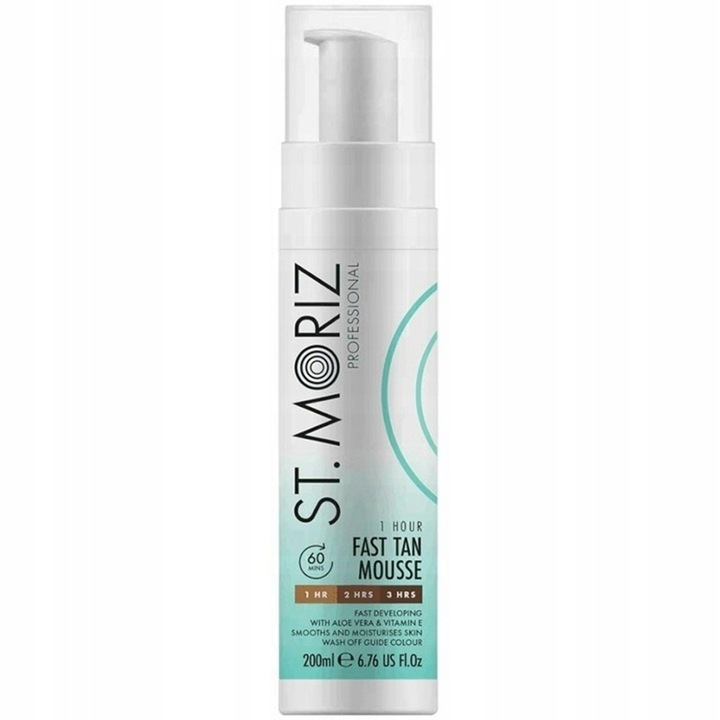 ST. MORIZ Zestaw Fast Tanning Mousse Mus Samoopalacz 200ml + Rękawica