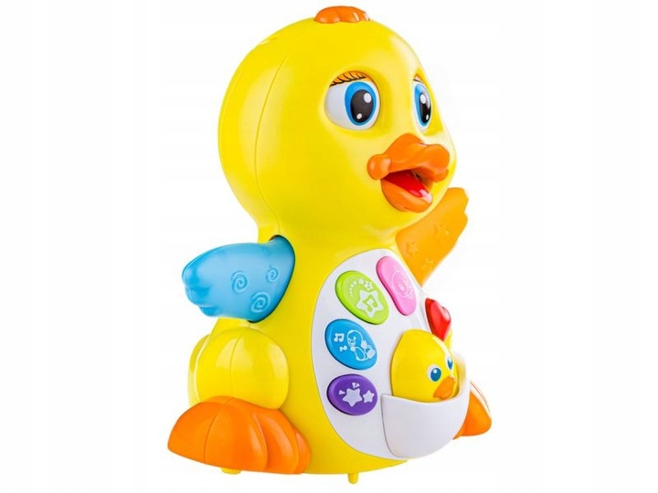 INTERAKTYWNA KACZUSZKA KACZKA GRA JEŹDZI MACHA SKRZYDEŁKAMI SERCE KWACZE