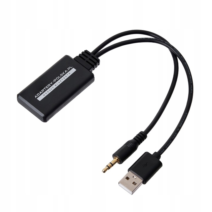 ADAPTER KABEL MODUŁ BLUETOOTH DO RADIA AUX IN MINI JACK 3,5 USB UNIWERSALNY