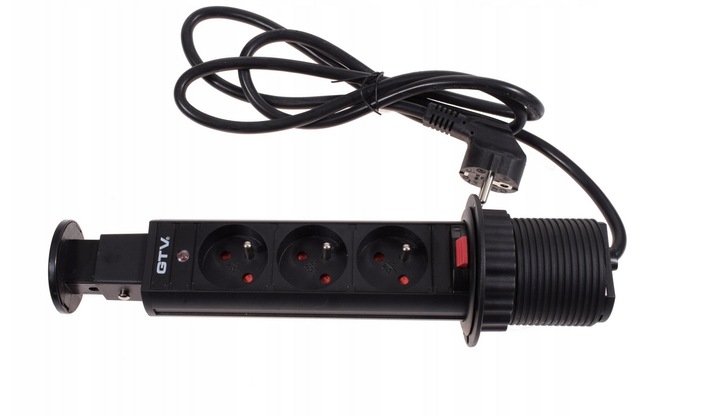 GNIAZDO POTRÓJNE CHOWANE W BLAT NABLATOWE GNIAZDKO