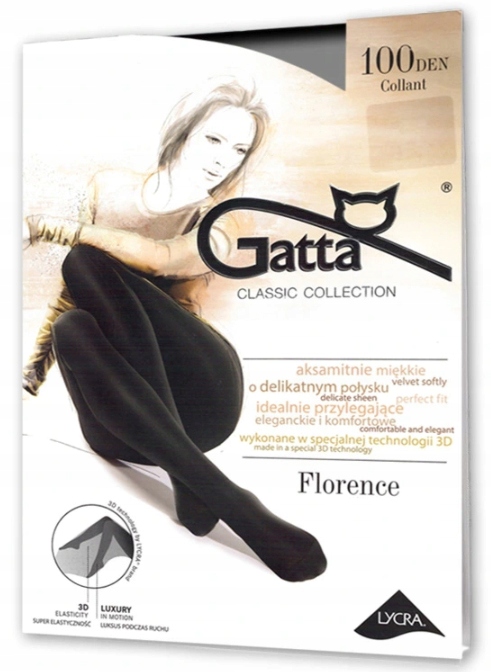 RAJSTOPY GATTA FLORENCE 100 DEN 4-L NERO