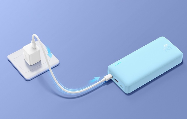Baseus Powerbank Z Szybkim Ładowaniem 20000mAh 20W USB-C USB-A Z Kablem