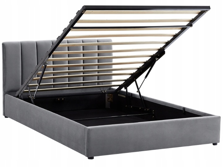 Łóżko 120x200 tapicerowane z zagłówkiem i stelażem MONTREAL VELVET