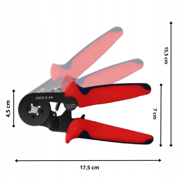 ZACISKARKA DO TULEJEK SZCZYPCE DO ZACISKANIA KOŃCÓWEK PRZEWODÓW PRASKA
