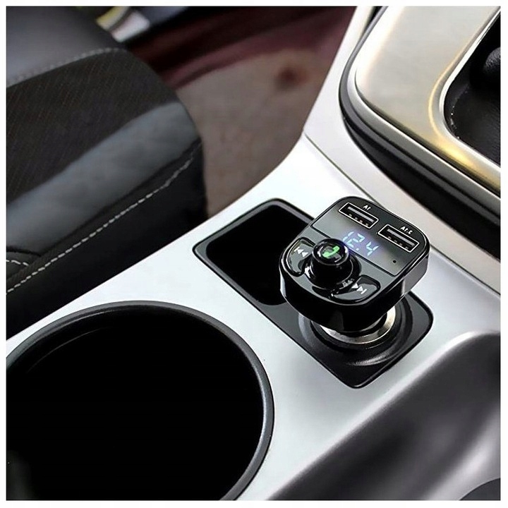 TRANSMITER ŁADOWARKA BLUETOOTH BT MP3 2xUSB 3.1 1A