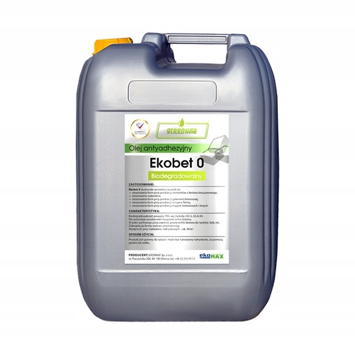 Olej Płyn Preparat Antyadhezyjny Do Szalunków 20 Litrów Ekobet 0