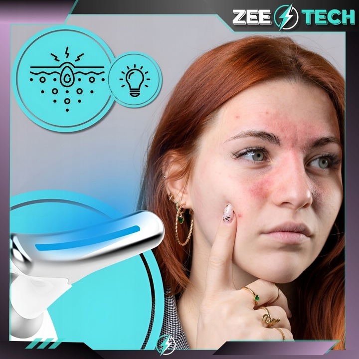 MASAŻER LIFTINGUJĄCY DO TWARZY SZYI SONICZNY DO UJĘDRNIANIA WIBRACYJNY EMS