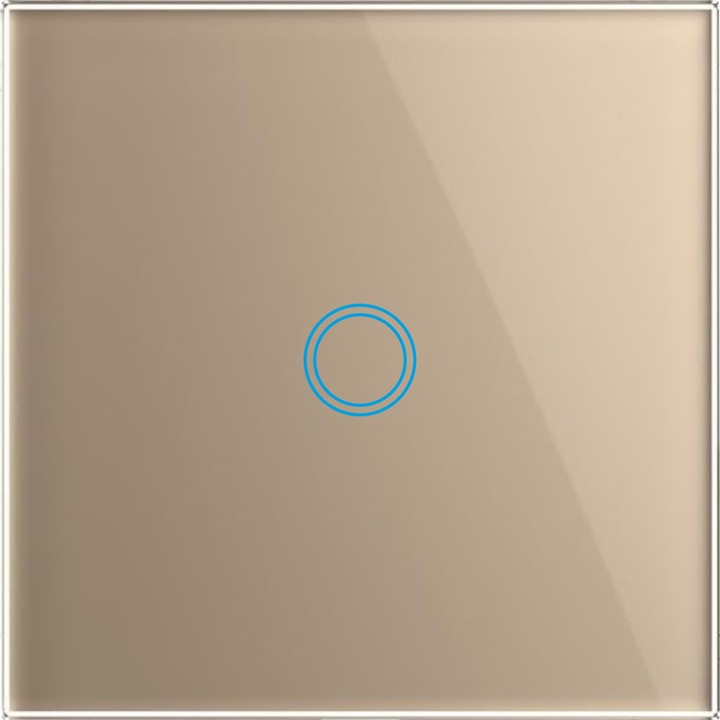 WŁĄCZNIK WYŁĄCZNIK ŚWIATŁA SZKLANY DOTYKOWY POJEDYNCZY ZŁOTY SZKŁO