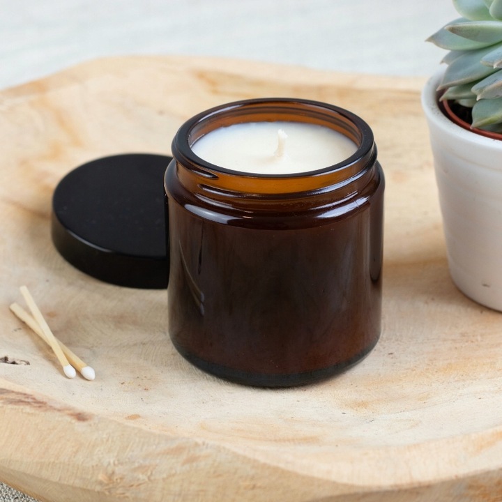 Słoik pojemnik szklany brązowy do zalewu świec 120ml zestaw 12 sztuk